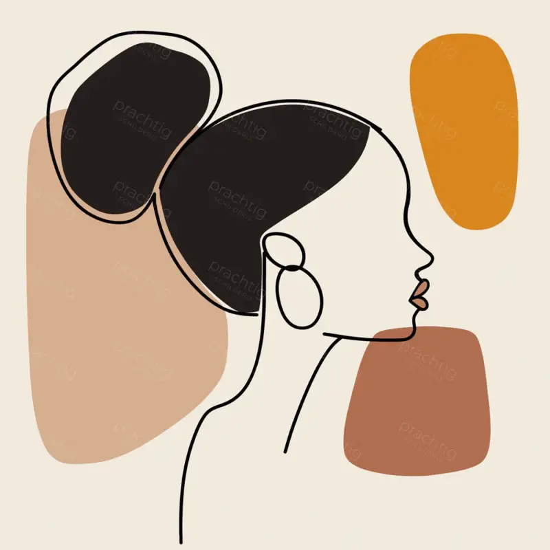 Acheter Direct Contour van vrouwelijk profiel - Dibond / 30x30