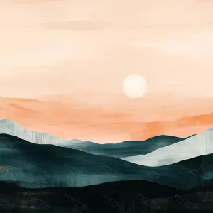 Acheter Direct Dageraad Over Bergen - Olieverf / 50x75