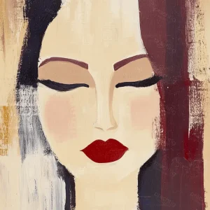 Affaire À Saisir Dame met gesloten ogen - Dibond / 60x80