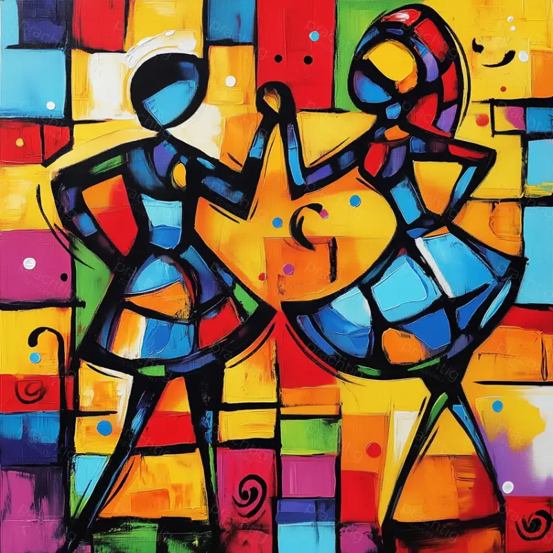 Achetez Aujourd’hui Dansende Vormen - Olieverf / 30x30