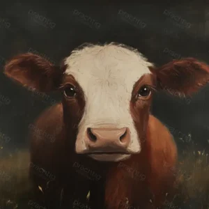 Achetez Aujourd’hui De Blik van de Koe - Olieverf / 60x90