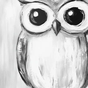 Acheter En Ligne De Grote Ogen Uil - Canvas / 30x40