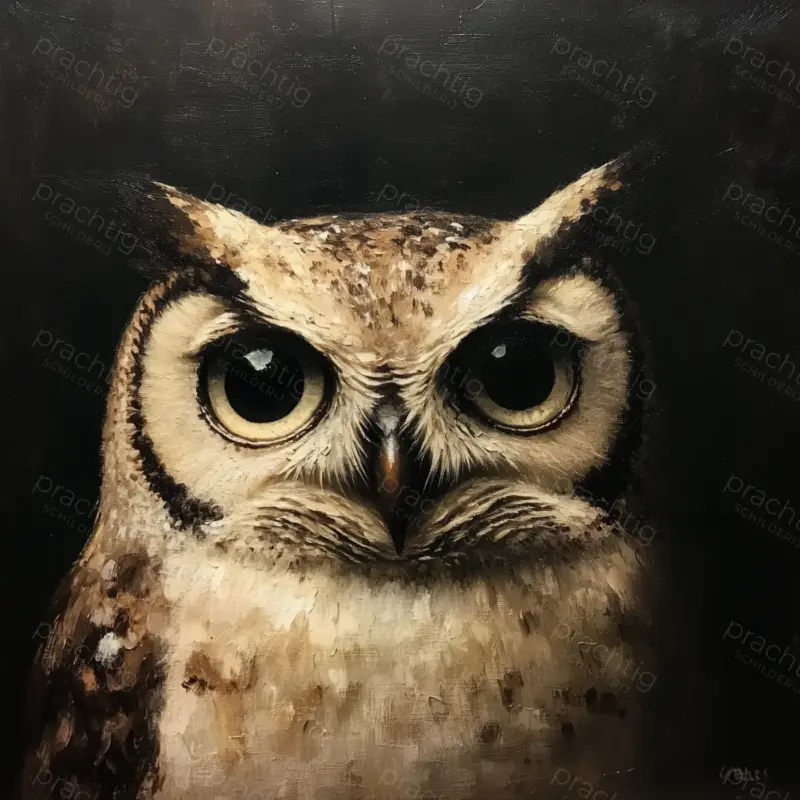 Authentique De Ogen van de Uil - Canvas / 30x30