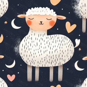 Achat Immédiat Dromerige Schapen Onder Maanlicht - Olieverf / 30x40