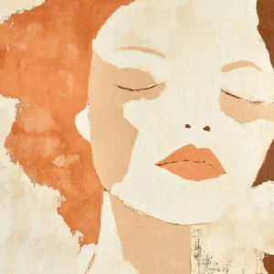 Acheter Direct Dromerige vrouw in aardetinten - Olieverf / 60x80