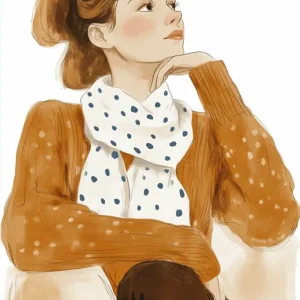 Acheter Direct Dromerige Vrouw in Bruin - Olieverf / 60x80