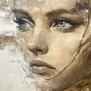 Authentique Emotie in Aardetinten - Olieverf / 30x40