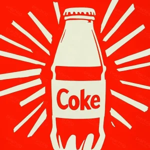 Affaire À Saisir Fles Coke op Rood - Canvas / 30x40