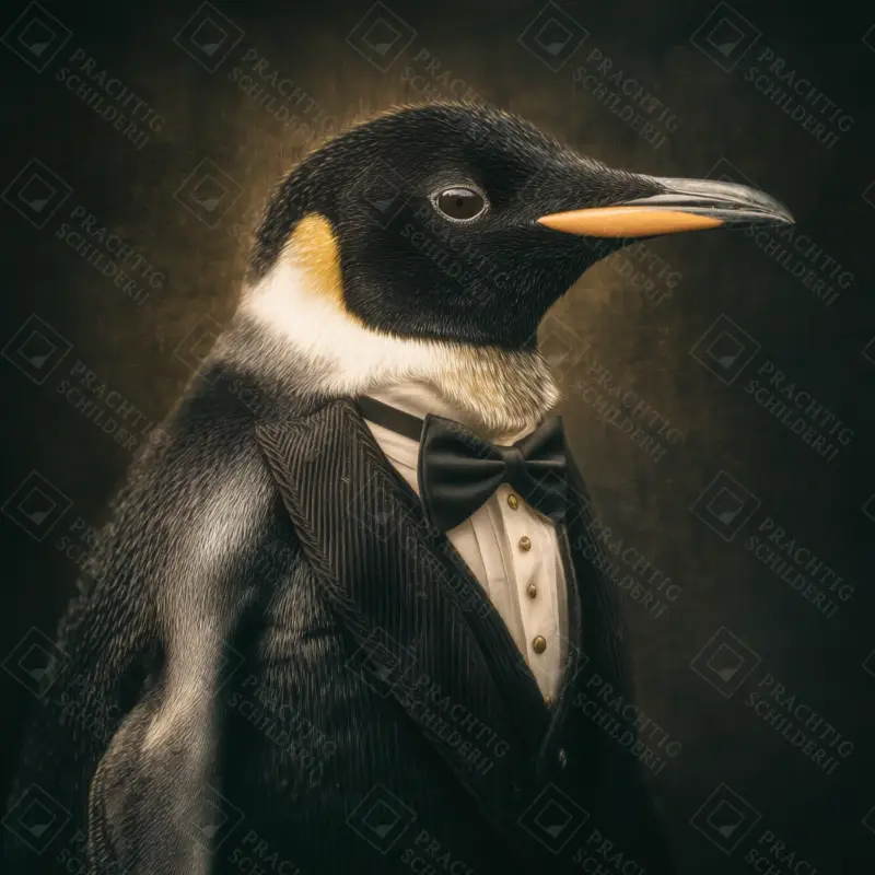 Affaire À Saisir Formele pinguïn in stijl - Canvas / 40x40