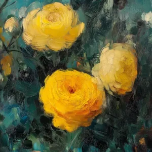 Acheter Direct Gele Bloemenpracht - Canvas / 60x90