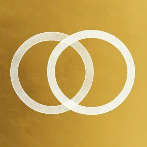 Acheter En Ligne Gouden Harmonie van Cirkels - Canvas / 30x40