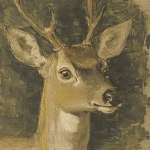 Acheter Direct Hert in warme tinten - Dibond / 30x40