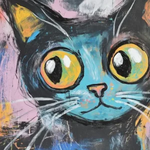 Acheter En Ligne Kat Met Grote Ogen - Canvas / 60x90