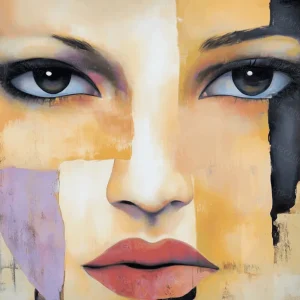 Authentique Krachtige Blik in Kleuren - Dibond / 30x40