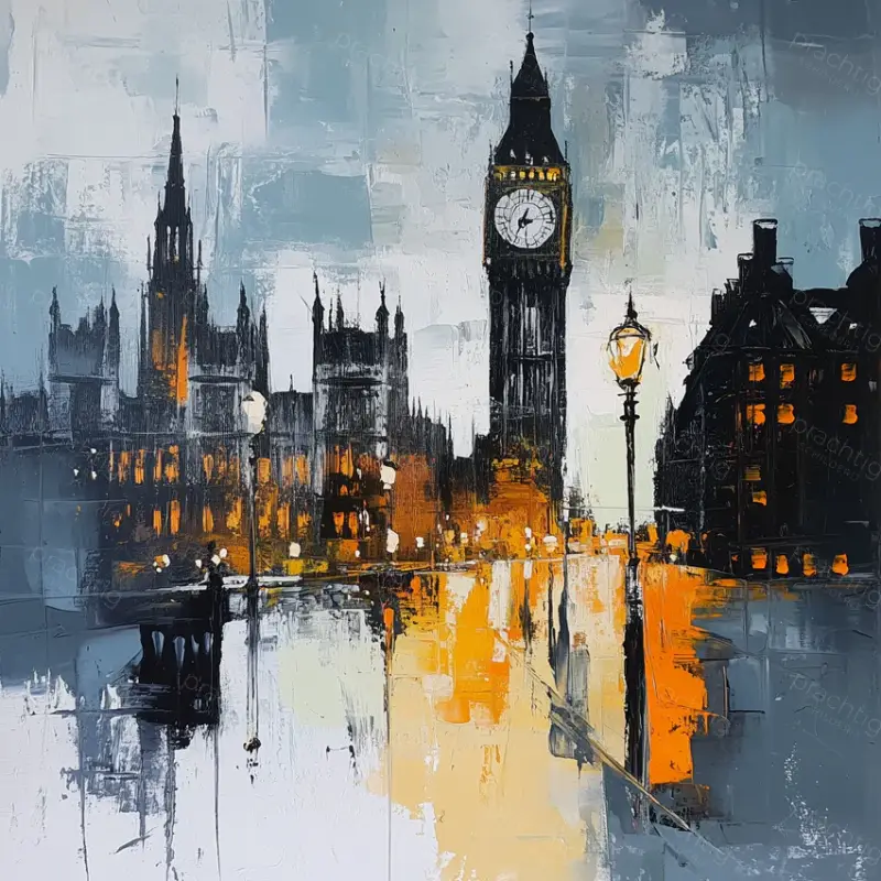 Authentique Londen bij Nacht - Dibond / 40x40