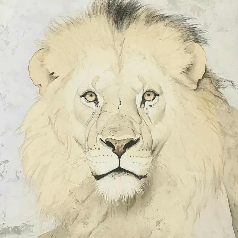 Achat Immédiat Majestueuze Leeuw Portret - Dibond / 60x60