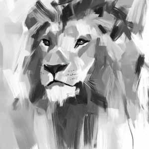 Acheter En Ligne Majestueuze Leeuwenkracht - Olieverf / 60x80