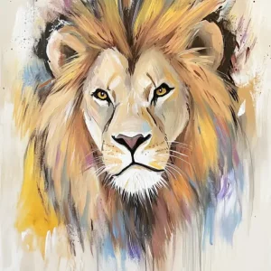 Authentique Majestueuze Leeuwenkracht - Olieverf / 60x80