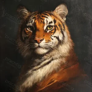 Authentique Majestueuze Tijgerblik - Olieverf / 60x80