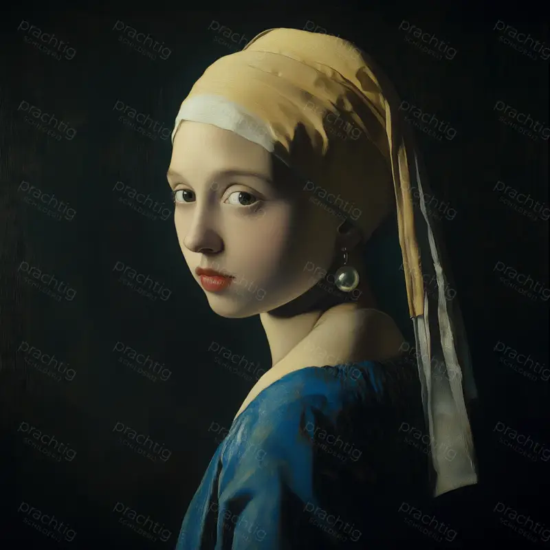 Achat Immédiat Meisje met een Parel - Dibond / 60x60