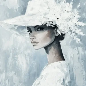 Acheter En Ligne Mysterieuze vrouw met hoed - Canvas / 40x50