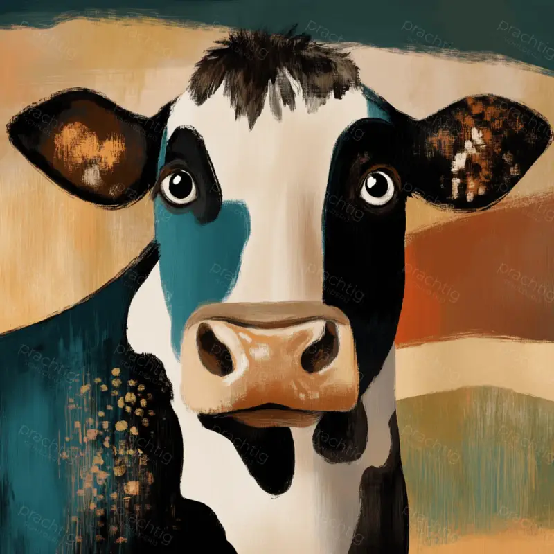 Achetez Aujourd’hui Nieuwsgierige Koe in Veld - Dibond / 40x40