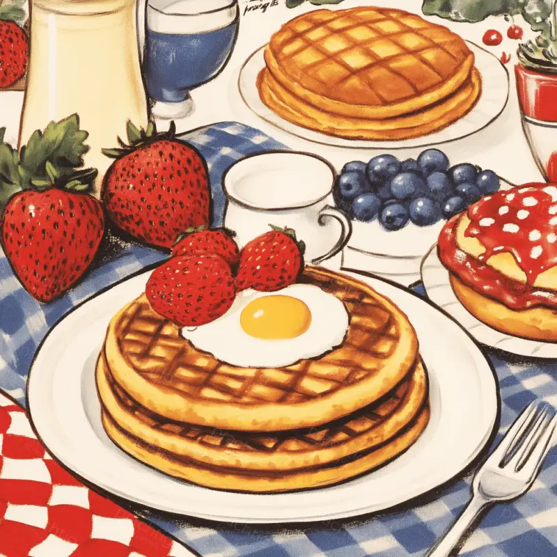 Acheter En Ligne Ontbijttafel Vol Lekkers - Canvas / 40x40