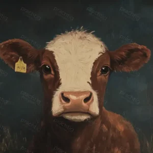 Achetez Aujourd’hui Oog in Oog met de Kalf - Olieverf / 50x75