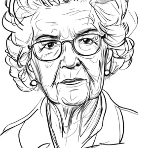 Acheter Direct Oudere Vrouw in Lijnen - Olieverf / 30x40