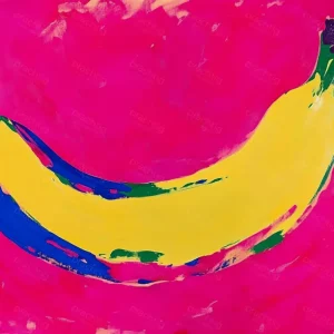 Achetez Aujourd’hui Popart Banaan op Roze - Dibond / 60x80