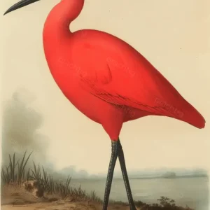 Achetez Aujourd’hui Rode vogel bij waterlandschap - Canvas / 30x40