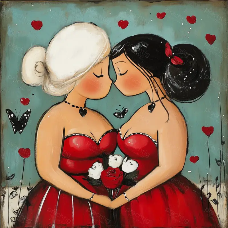 Acheter En Ligne Romantiek in Rood en Zwart - Canvas / 50x50