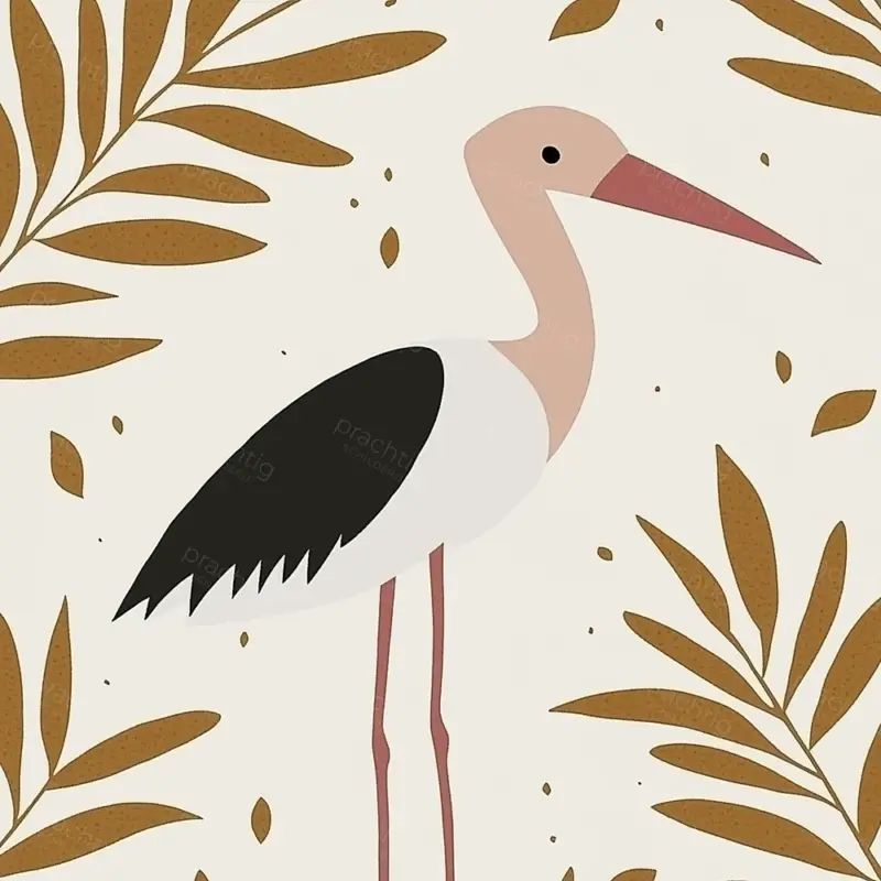 Acheter En Ligne Rustige ooievaar en herfstbladeren - Olieverf / 40x40