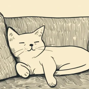 Affaire À Saisir Slapende Kat op de Bank - Dibond / 60x90