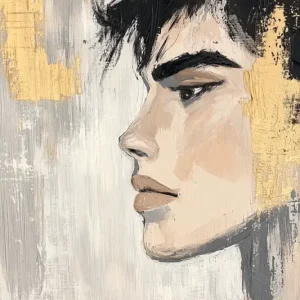 Acheter En Ligne Stijlvol Zijaanzicht van Jongeman - Canvas / 60x90