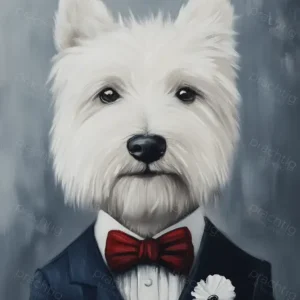 Affaire À Saisir Stijlvolle Terrier in Rood - Dibond / 60x90