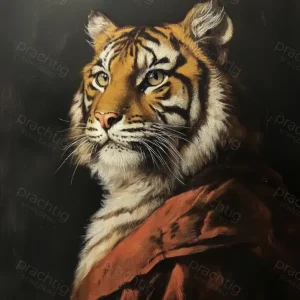 Achetez Aujourd’hui Tijdloze Tijgerpracht in Portretvorm - Olieverf / 60x80