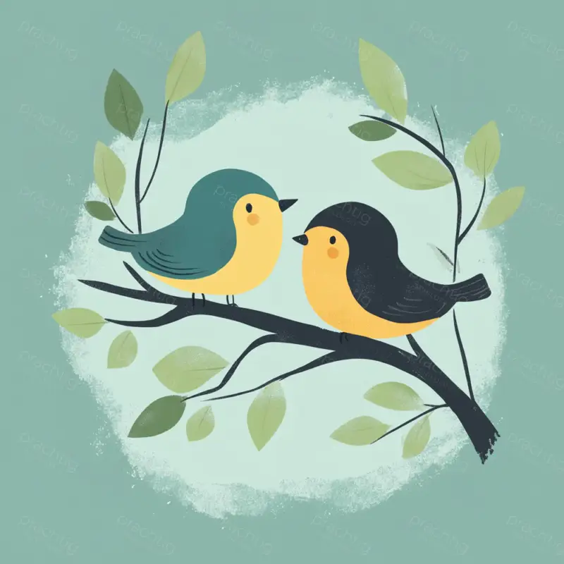 Affaire À Saisir Vogels op een tak - Dibond / 60x60