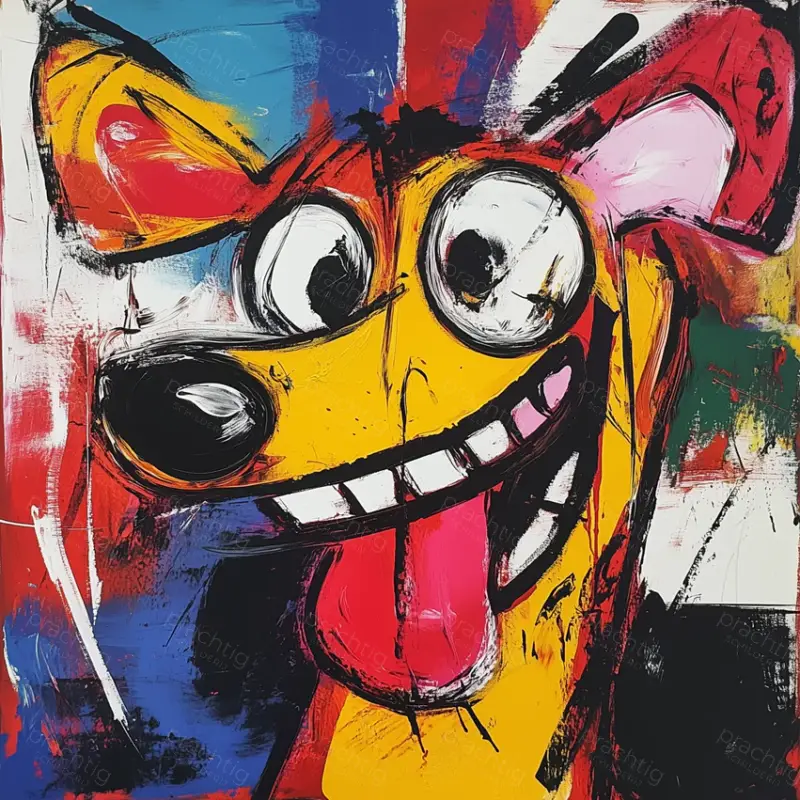 Acheter Direct Vrolijke Hond met Grote Ogen - Canvas / 40x40