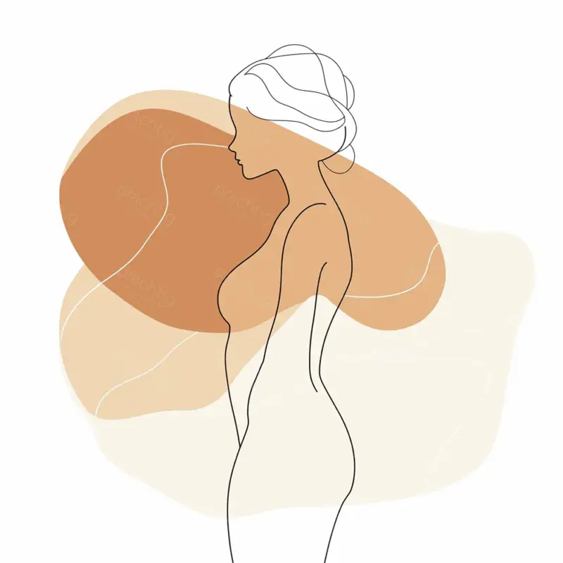 Affaire À Saisir Vrouw in Lijn en Neutrale Tint - Canvas / 50x50