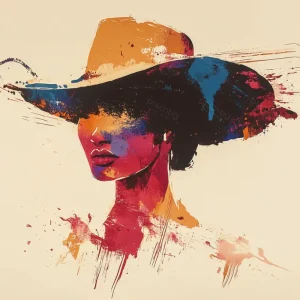 Achetez Aujourd’hui Vrouw met brede hoed - Olieverf / 30x40