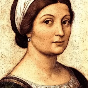 Vrouwelijk portret met hoofddoek - Dibond / 30x40 Expédition Rapide