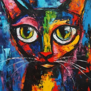 Vurige Blik van de Kat - Dibond / 60x80 Offre Limitée