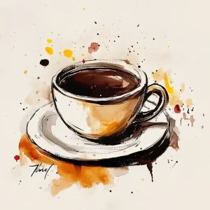 Warme Kop Koffie - Dibond / 60x80 Prix Choc