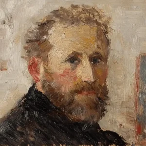 Zelfportret in warme tinten - Olieverf / 30x40 Quantité Limitée