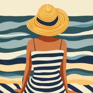 Zomerdag aan zee - Olieverf / 60x80 Prix Promo