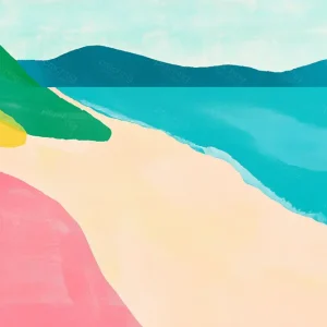 Zomers Strandlandschap - Canvas / 60x90 Meilleure Vente