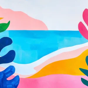 Zomerse Droom aan Zee - Olieverf / 40x60 Meilleur Prix