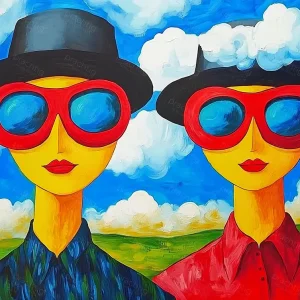 Zonnebril Dromen Duo - Olieverf / 30x40 Solde