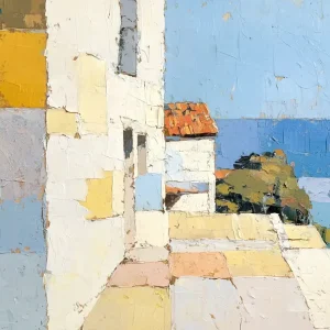 Zonnige Kustlijn in Zicht - Dibond / 60x80 Certifié